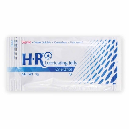 Hr One Shot Lubricating Jelly 3 Gram Individual Packet Sterile, 144PK 207